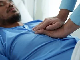 person performing CPR